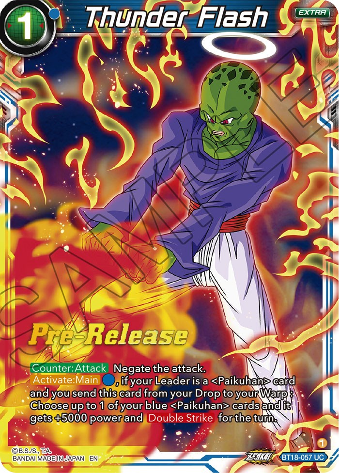 Thunder Flash (BT18-057) [Dawn of the Z-Legends Prerelease Promos] | Arkham Games and Comics