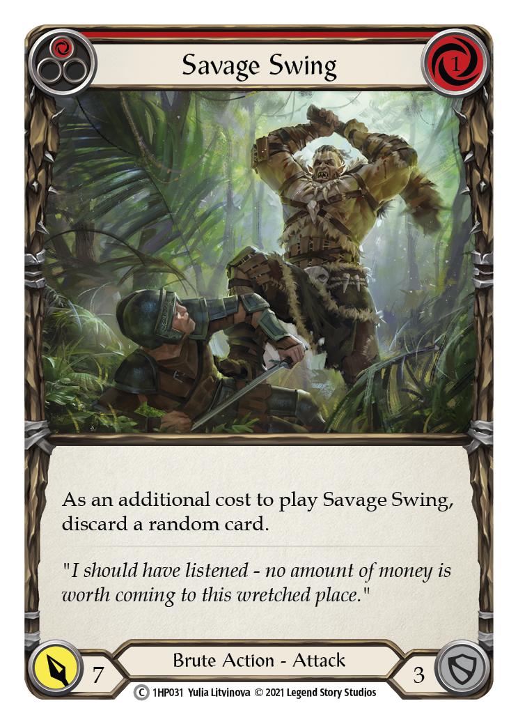 Savage Swing (Red) [1HP031] (History Pack 1) | Arkham Games and Comics