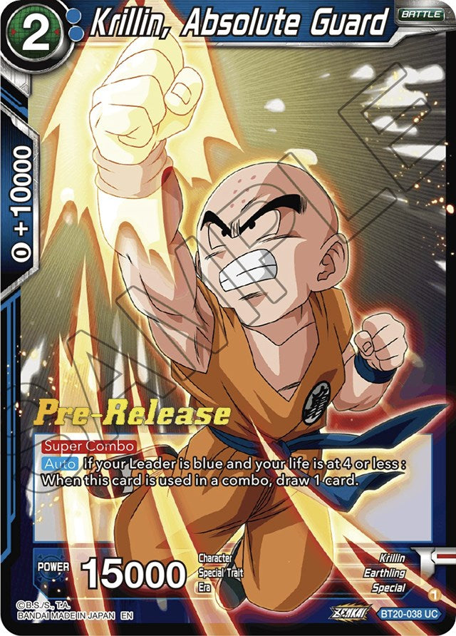 Krillin, Absolute Guard (BT20-038) [Power Absorbed Prerelease Promos] | Arkham Games and Comics