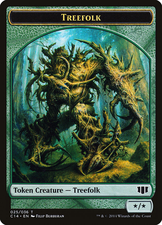 Treefolk // Wolf Double-sided Token [Commander 2014 Tokens] | Arkham Games and Comics