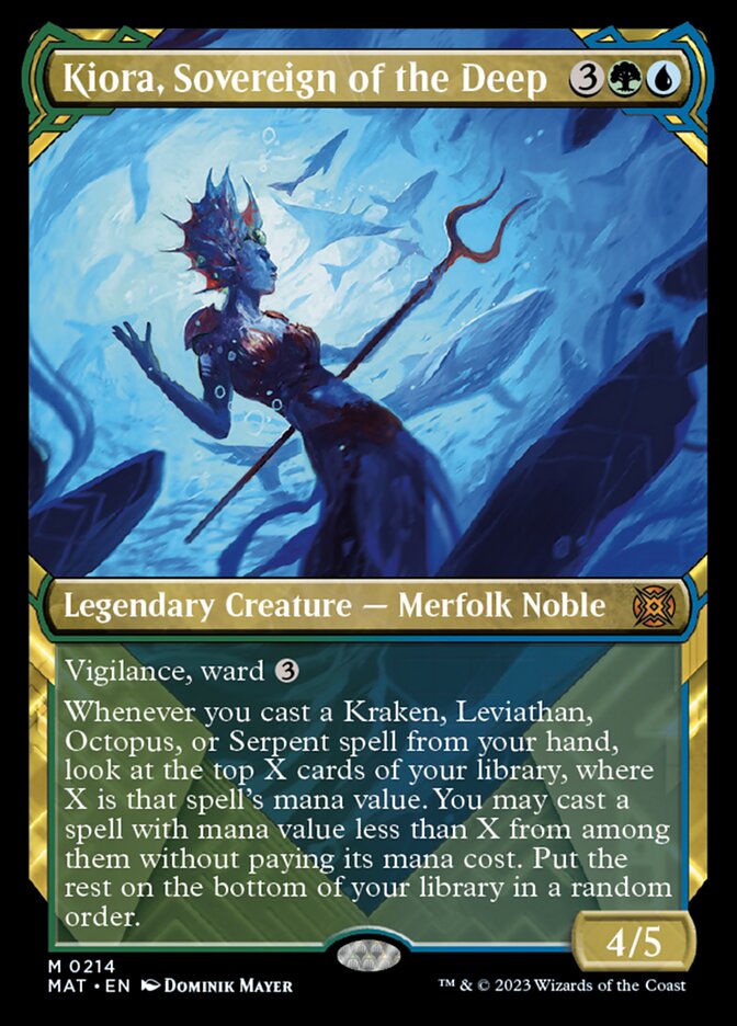 Kiora, Sovereign of the Deep (Showcase Halo Foil) [March of the Machine: The Aftermath] | Arkham Games and Comics