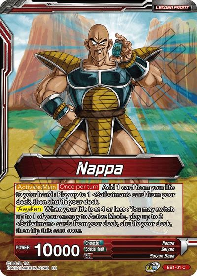 Nappa // Nappa & Saibaimen, the First Invaders (EB1-01) [Battle Evolution Booster] | Arkham Games and Comics