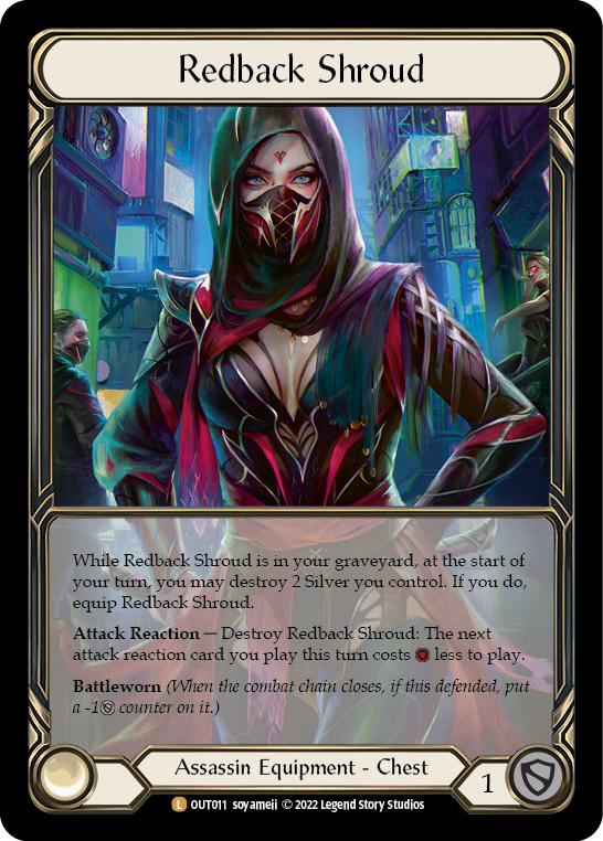 Redback Shroud (Extended Art Cold Foil) [OUT011] (Outsiders)  Cold Foil | Arkham Games and Comics