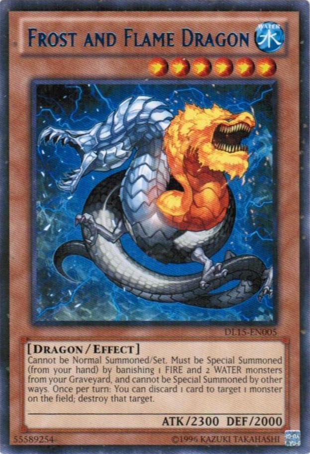 Frost and Flame Dragon (Blue) [DL15-EN005] Rare | Arkham Games and Comics