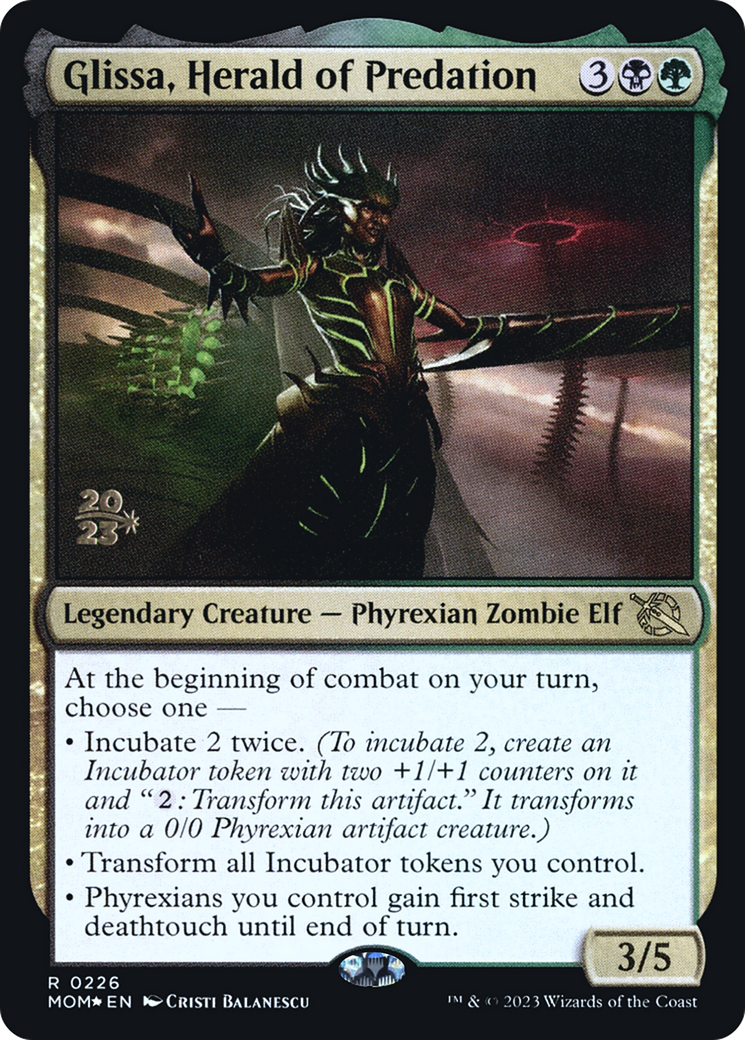 Glissa, Herald of Predation [March of the Machine Prerelease Promos] | Arkham Games and Comics