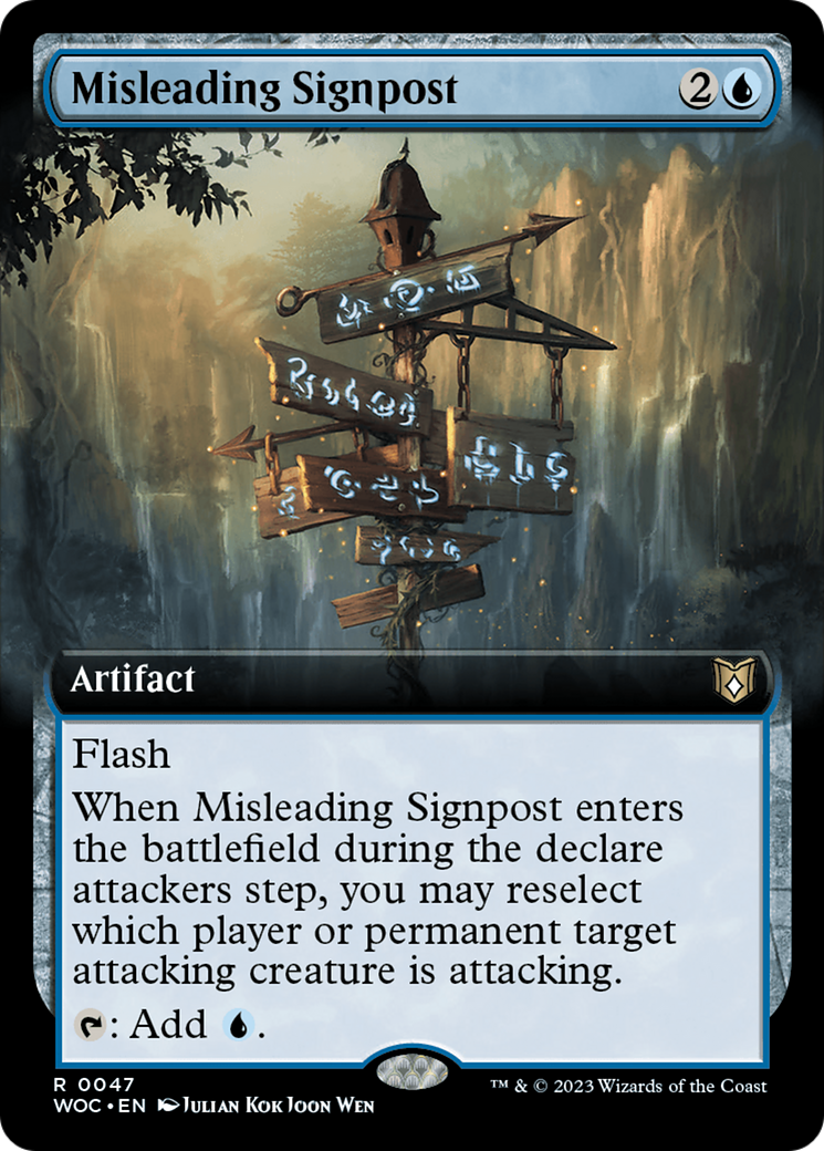 Misleading Signpost (Extended Art) [Wilds of Eldraine Commander] | Arkham Games and Comics