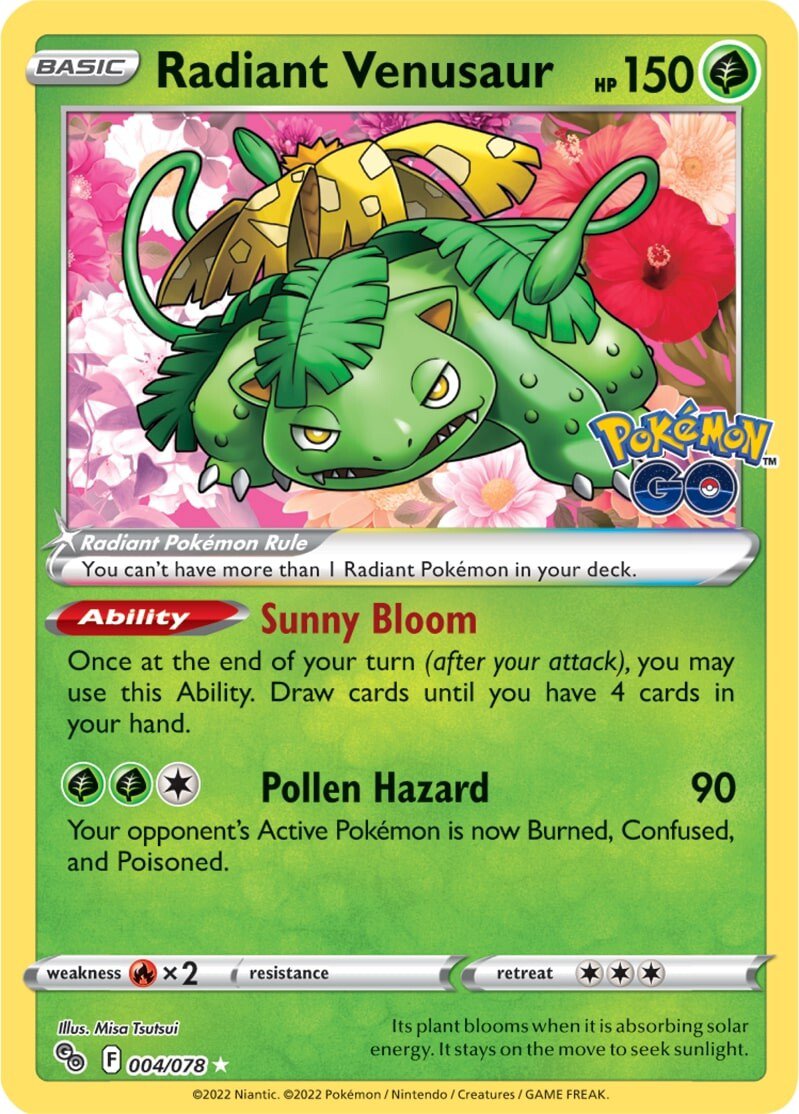 Radiant Venusaur (004/078) [Pokémon GO] | Arkham Games and Comics