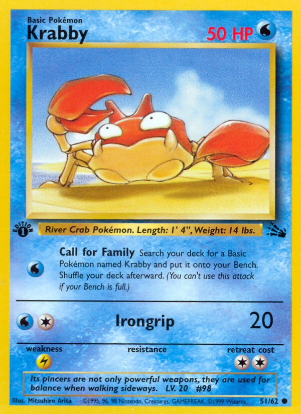 Krabby (51/62) [Fossil 1st Edition] | Arkham Games and Comics