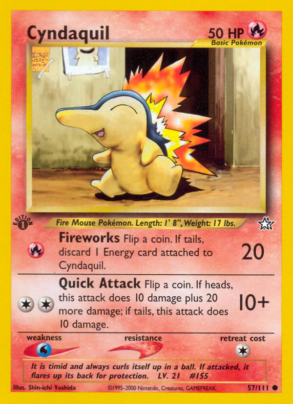 Cyndaquil (57/111) [Neo Genesis 1st Edition] | Arkham Games and Comics