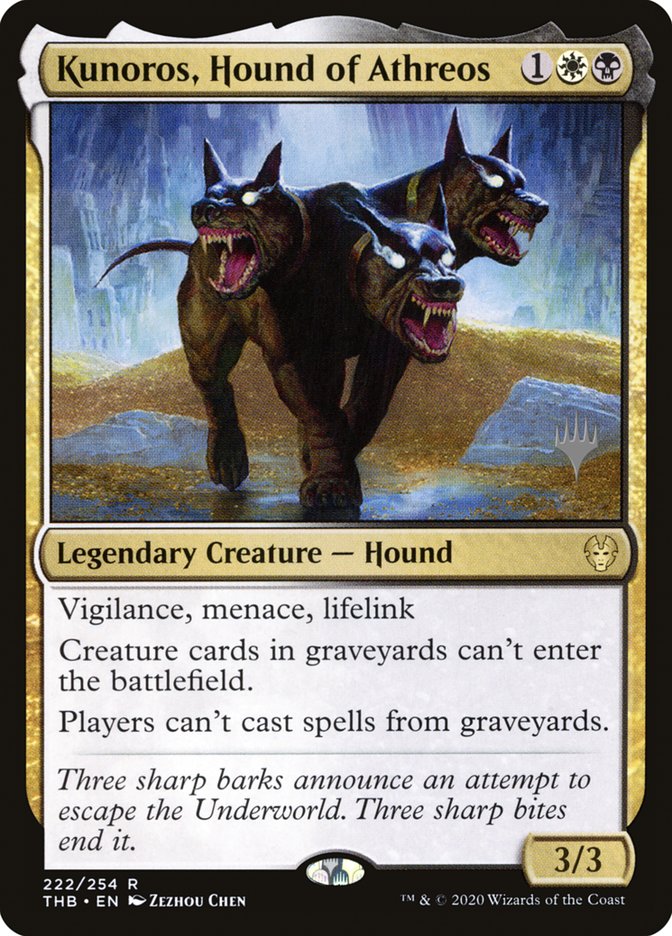 Kunoros, Hound of Athreos (Promo Pack) [Theros Beyond Death Promos] | Arkham Games and Comics