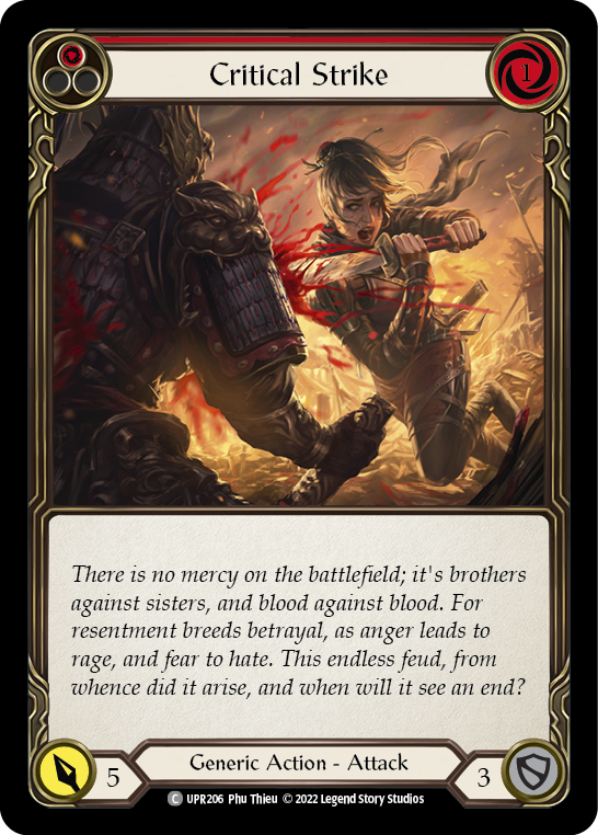 Critical Strike (Red) [UPR206] (Uprising)  Rainbow Foil | Arkham Games and Comics