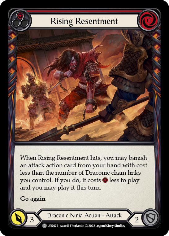 Rising Resentment (Red) [UPR075] (Uprising)  Rainbow Foil | Arkham Games and Comics