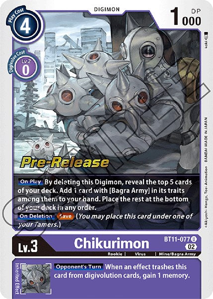 Chikurimon [BT11-077] [Dimensional Phase Pre-Release Promos] | Arkham Games and Comics