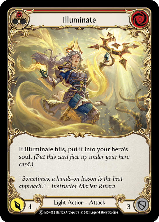 Illuminate (Red) [U-MON072-RF] (Monarch Unlimited)  Unlimited Rainbow Foil | Arkham Games and Comics