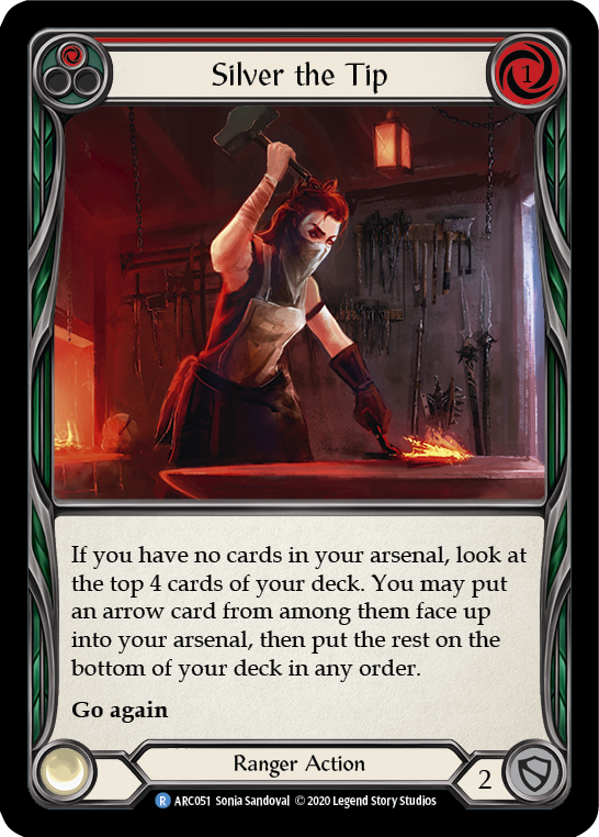 Silver the Tip (Red) [U-ARC051] (Arcane Rising Unlimited)  Unlimited Rainbow Foil | Arkham Games and Comics