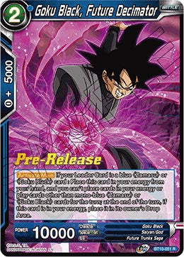 Goku Black, Future Decimator (BT10-051) [Rise of the Unison Warrior Prerelease Promos] | Arkham Games and Comics