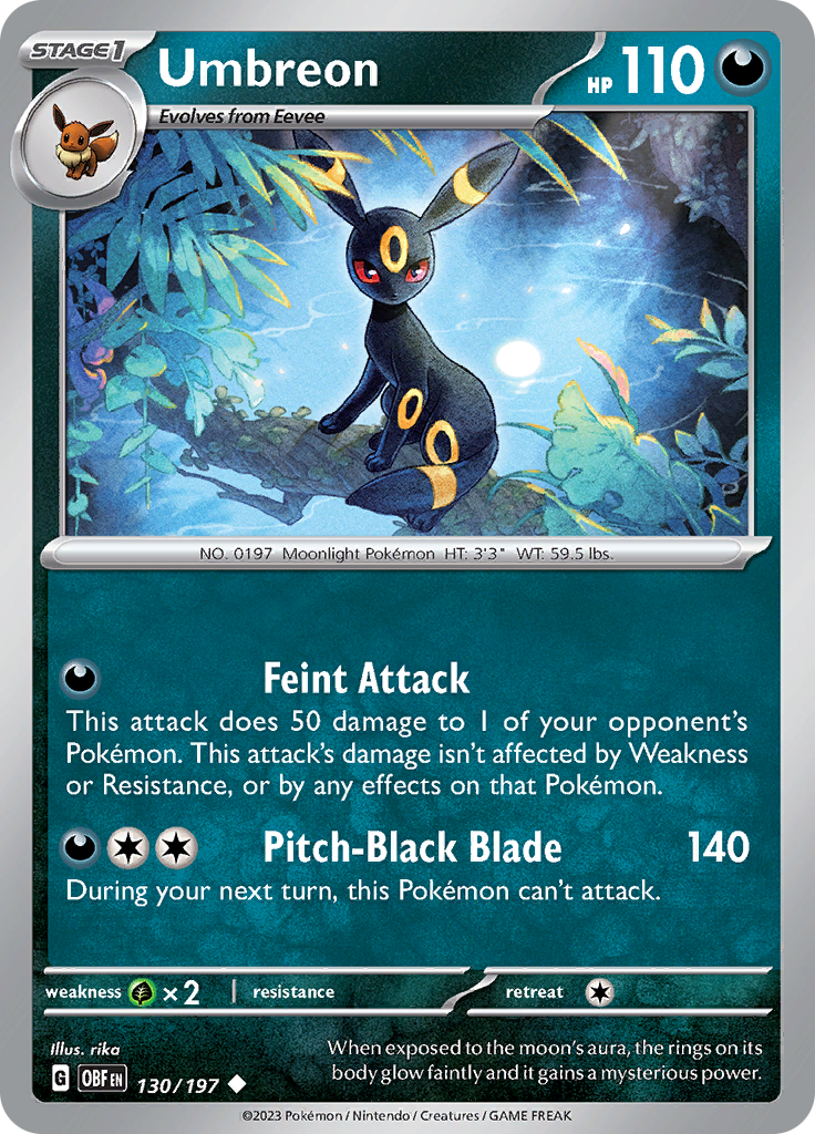 Umbreon (130/197) [Scarlet & Violet: Obsidian Flames] | Arkham Games and Comics