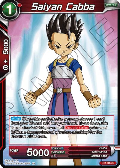 Saiyan Cabba (Reprint) (BT1-014) [Battle Evolution Booster] | Arkham Games and Comics