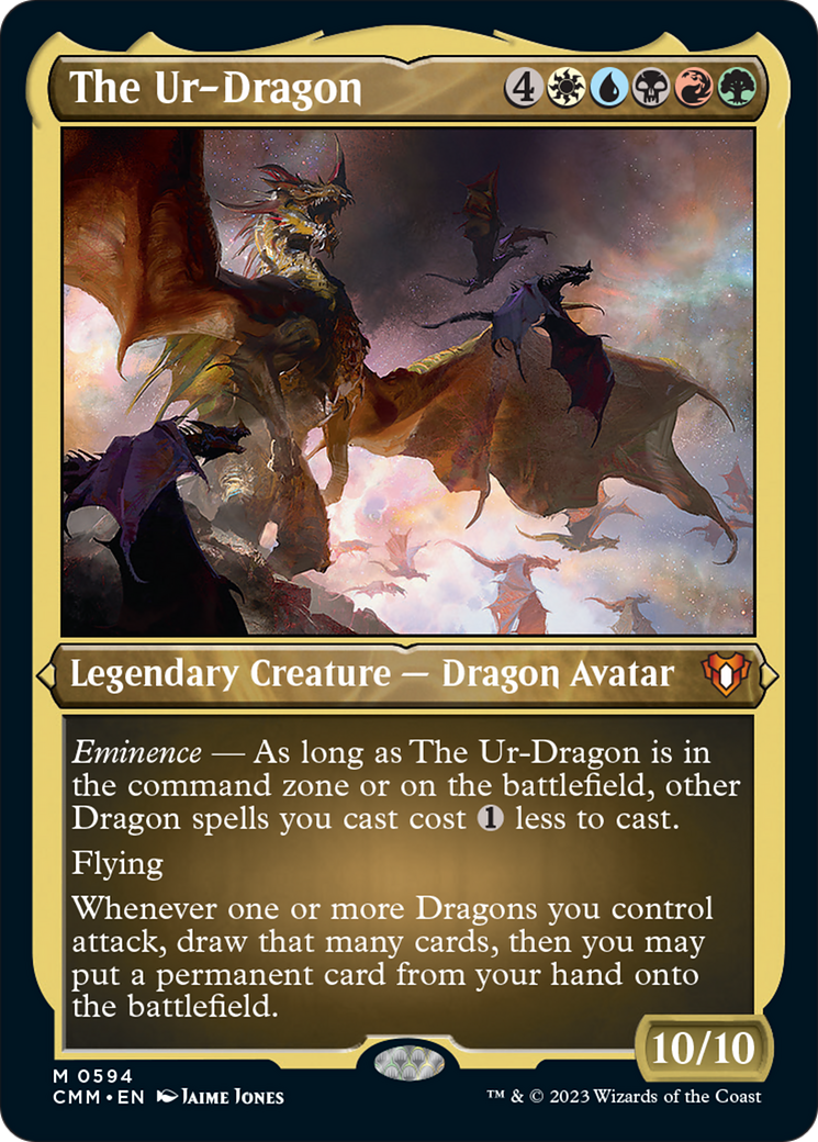 The Ur-Dragon (Foil Etched) [Commander Masters] | Arkham Games and Comics