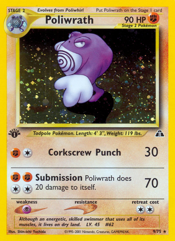 Poliwrath (9/75) [Neo Discovery 1st Edition] | Arkham Games and Comics