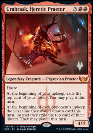 Urabrask, Heretic Praetor (Promo Pack) [Streets of New Capenna Promos] | Arkham Games and Comics