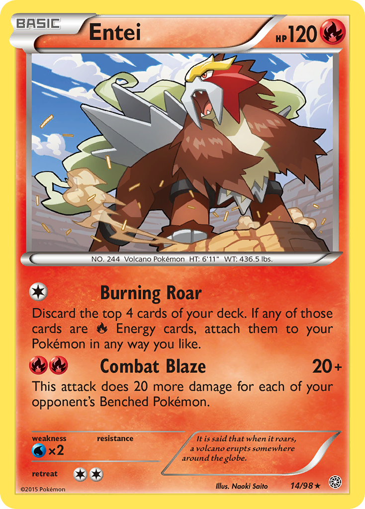 Entei (14/98) [XY: Ancient Origins] | Arkham Games and Comics