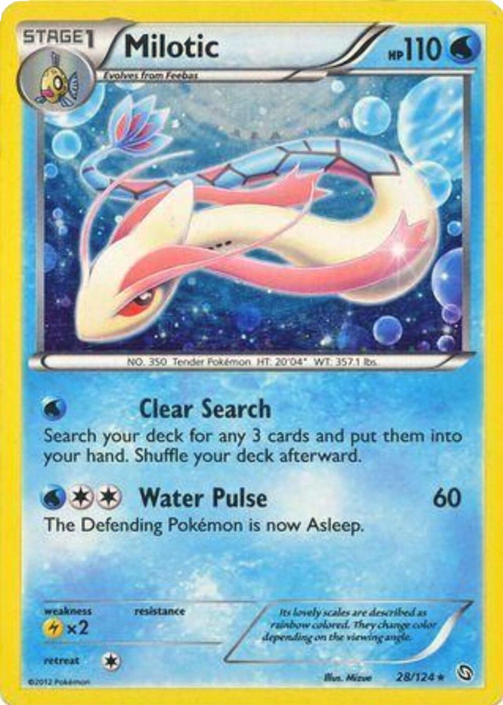 Milotic (28/124) (Cosmos Holo) [Black & White: Dragons Exalted] | Arkham Games and Comics