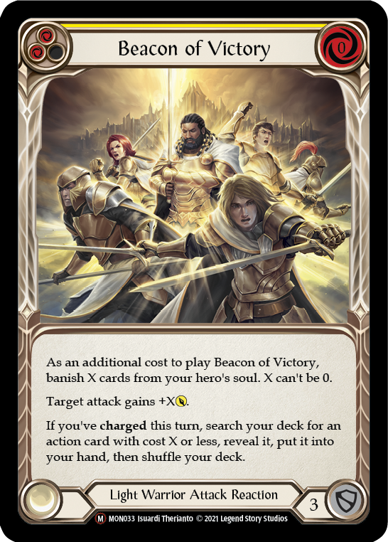 Beacon of Victory [U-MON033-RF] (Monarch Unlimited)  Unlimited Rainbow Foil | Arkham Games and Comics