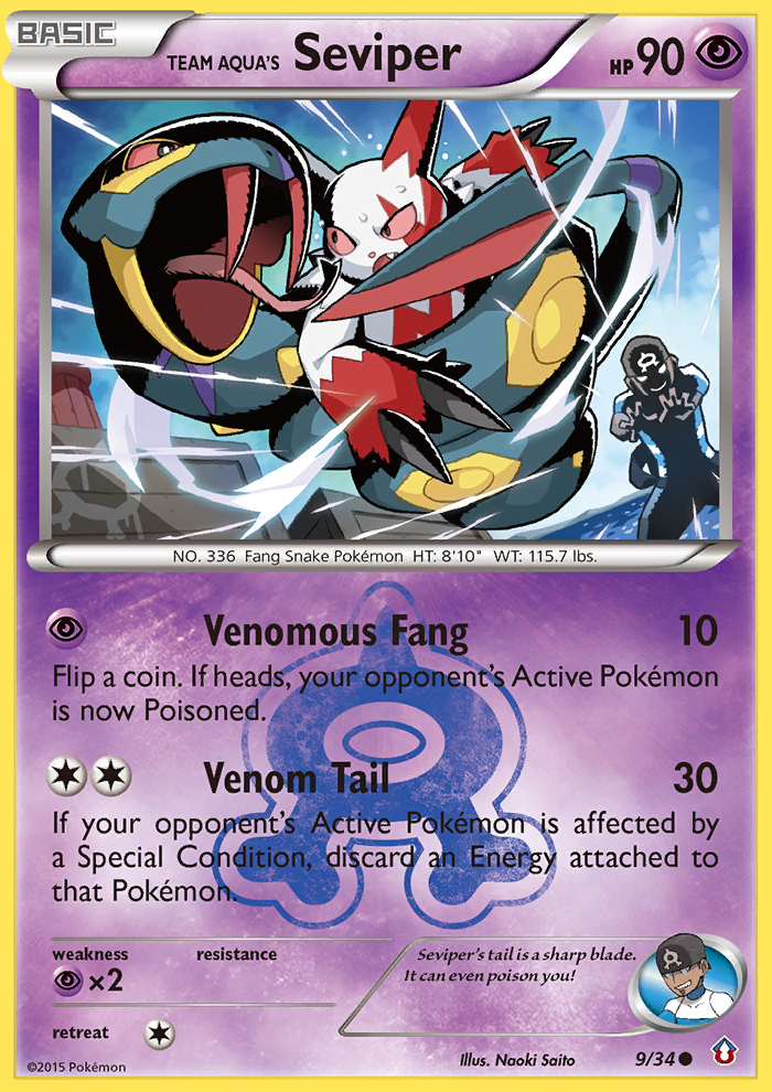 Team Aqua's Seviper (9/34) [XY: Double Crisis] | Arkham Games and Comics