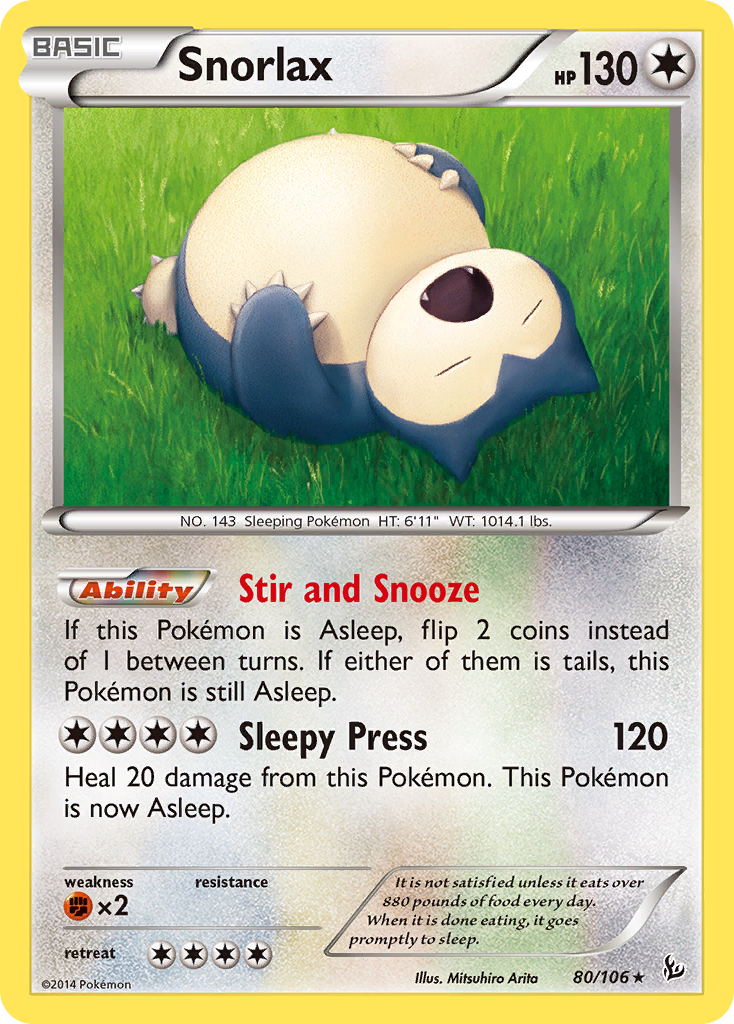 Snorlax (80/106) [XY: Flashfire] | Arkham Games and Comics