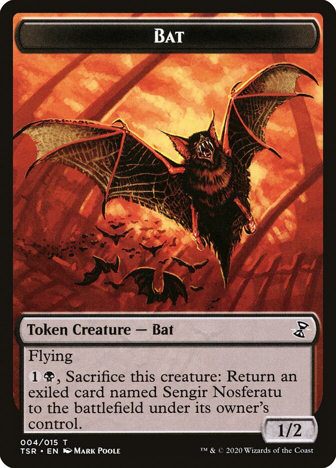 Bat Token [Time Spiral Remastered Tokens] | Arkham Games and Comics