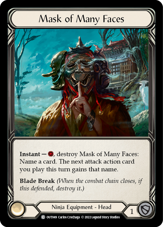 Mask of Many Faces [OUT049] (Outsiders)  Rainbow Foil | Arkham Games and Comics