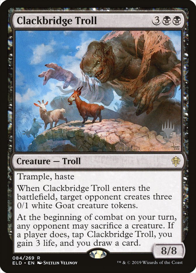 Clackbridge Troll (Promo Pack) [Throne of Eldraine Promos] | Arkham Games and Comics