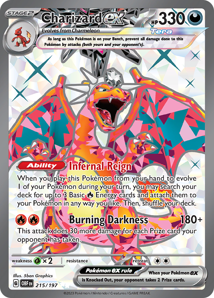 Charizard ex (215/197) [Scarlet & Violet: Obsidian Flames] | Arkham Games and Comics