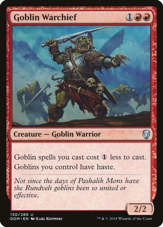 Goblin Warchief [Dominaria] | Arkham Games and Comics