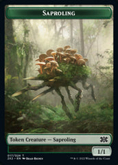 Saproling // Monk Double-sided Token [Double Masters 2022 Tokens] | Arkham Games and Comics