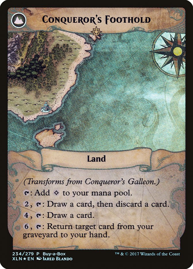 Conqueror's Galleon // Conqueror's Foothold (Buy-A-Box) [Ixalan Treasure Chest] | Arkham Games and Comics