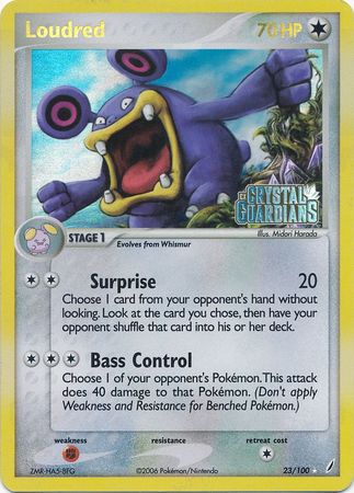 Loudred (23/100) (Stamped) [EX: Crystal Guardians] | Arkham Games and Comics