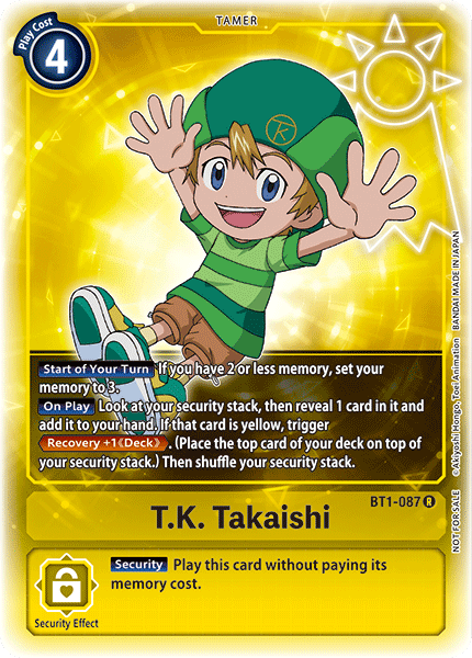 T.K. Takaishi [BT1-087] (Buy-A-Box Promo) [Release Special Booster Ver.1.0 Promos] | Arkham Games and Comics