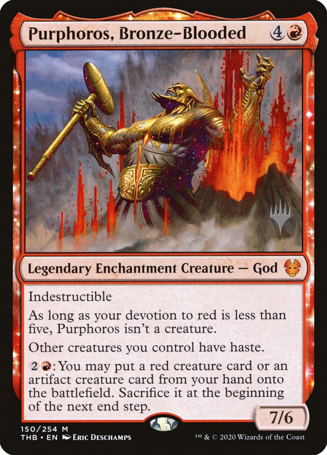 Purphoros, Bronze-Blooded (Promo Pack) [Theros Beyond Death Promos] | Arkham Games and Comics