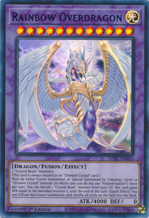 Rainbow Overdragon (Purple) [LDS1-EN101] Ultra Rare | Arkham Games and Comics