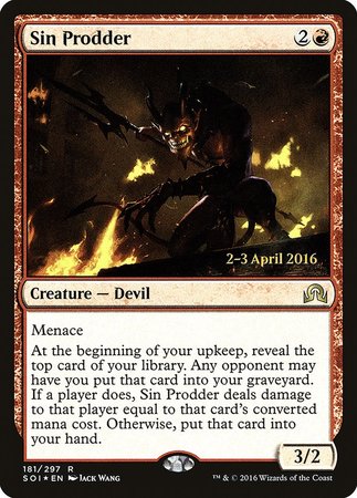 Sin Prodder [Shadows over Innistrad Promos] | Arkham Games and Comics