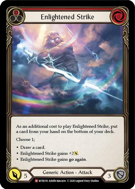 Enlightened Strike [U-WTR159] (Welcome to Rathe Unlimited)  Unlimited Rainbow Foil | Arkham Games and Comics