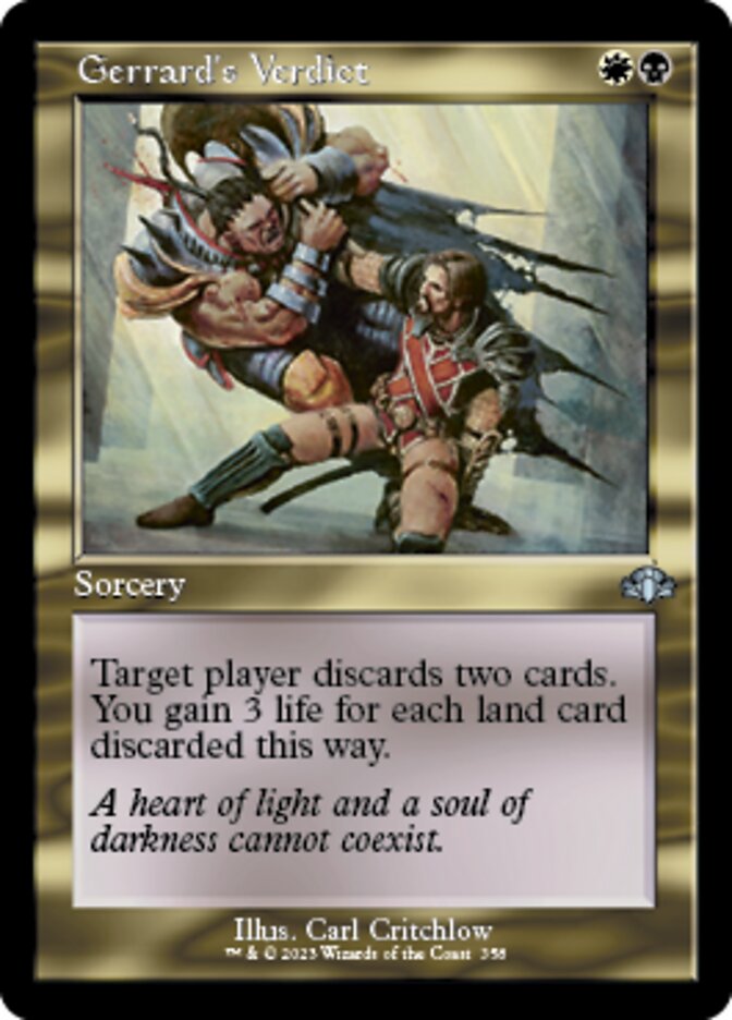 Gerrard's Verdict (Retro) [Dominaria Remastered] | Arkham Games and Comics