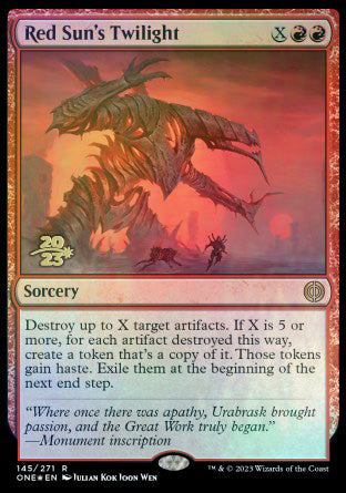 Red Sun's Twilight [Phyrexia: All Will Be One Prerelease Promos] | Arkham Games and Comics