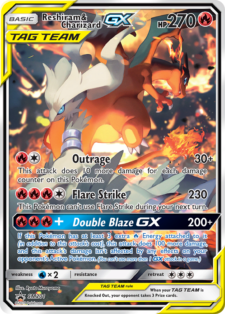 Reshiram & Charizard GX (SM201) [Sun & Moon: Black Star Promos] | Arkham Games and Comics