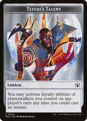 Elemental (02) // Teferi's Talent Emblem Double-Sided Token [March of the Machine Commander Tokens] | Arkham Games and Comics