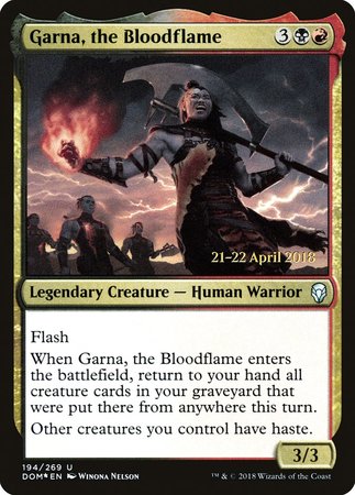 Garna, the Bloodflame [Dominaria Promos] | Arkham Games and Comics