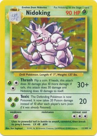 Nidoking (11/102) [Base Set Unlimited] | Arkham Games and Comics