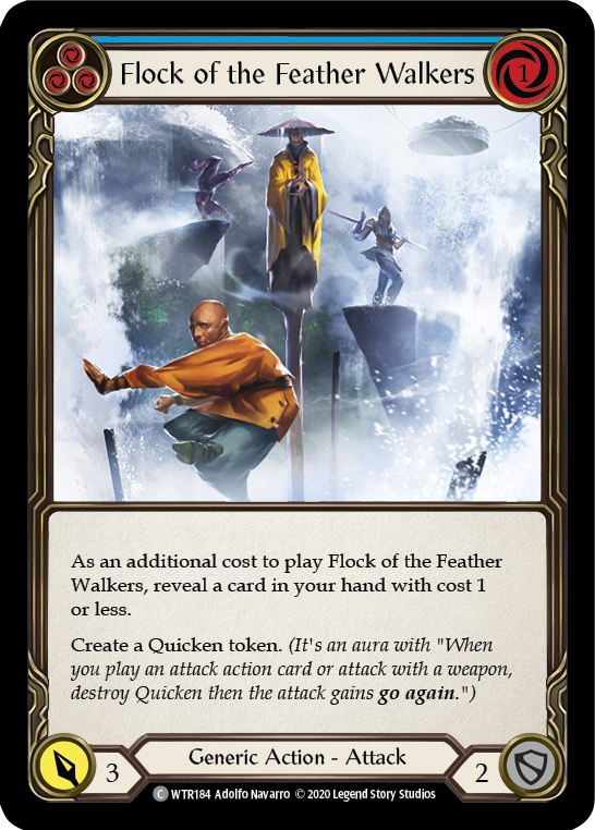 Flock of the Feather Walkers (Blue) [U-WTR184] (Welcome to Rathe Unlimited)  Unlimited Rainbow Foil | Arkham Games and Comics